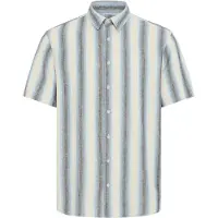 Blend Camisa ' BHBobby Linen Mix ' bege claro / azul / cinzento