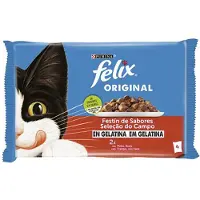 Purina Felix Original Festival De Sabores Comida Húmida Para Gatos Adultos 12x4x85g