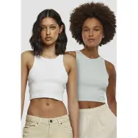 Urban Classics Top Sem Mangas Cropped Rib 2 Unidades