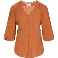 Usha Blusa 'Casual' camelo / bege claro