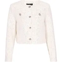 Faina Blazer 'Festive' prata / branco lã