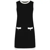 Faina Vestido de malha 'Festive' preto / branco
