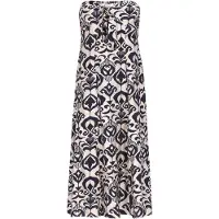 Usha Vestido de verão ecru / marinho