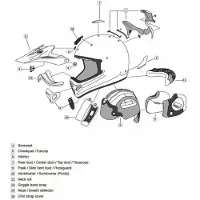 Arai Ventilação Do Queixo Do Capacete Mx-v