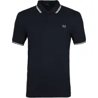 Fred perry para homem. M3600 Polo com duas pontas azul-marinho (M), Casual, Algodão, Manga curta