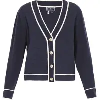 Dreimaster Maritim Casaco de malha navy / branco