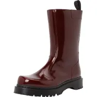 Dr. Martens Botas baixas Rejena Mid Cherry Red Laquered Leather mulheres - Bordô - 39