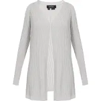 Usha Casaco de malha 'Classic' cinzento claro