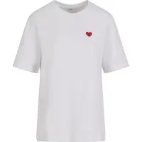 Mister tee Camisa 'Heart Shape' vermelho claro / branco