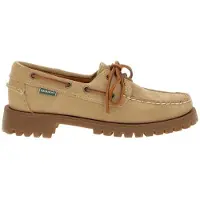 Sebago para mulher. 75125EW Mocassins em pele Ranger bege (41), Couro, Plano, 1 a 3cm, Cordão, Casual, Clássico