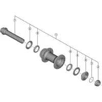 Shimano Eixo Do Cubo Dianteiro Tiagra Hb-rs470