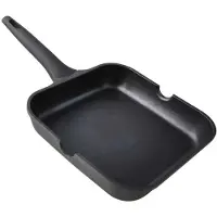 Supreme Grelha De Alumínio Fundido Xilano Liso Cabo Fixo 20 Cm