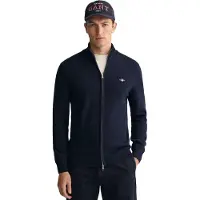 Gant para homem. 8030164 Casaco com fecho de correr Casual Cotton Navy (L), Algodão, Manga comprida, Marinho