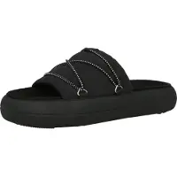 Moon Boot para mulher. 80D2420030 Sandálias Icon Slide pretas (36), Preto, Plano, Velcro, Casual