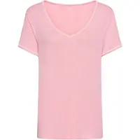 s.Oliver Camisa de pijama cor-de-rosa / branco