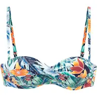 Sunseeker Top de biquíni azul / navy / laranja / branco