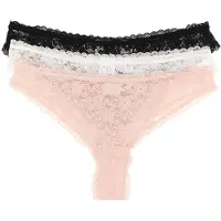 GUESS Tanga pó / preto / branco