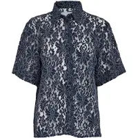 Minus Blusa 'Tara' navy / azul claro