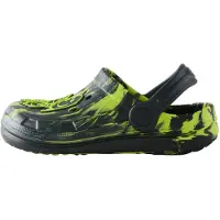 Next Sapatos abertos verde néon / preto