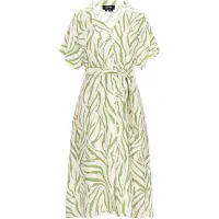 Usha Vestidos camiseiros 'Classic' verde / offwhite