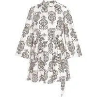 Usha Vestido bege / preto / branco
