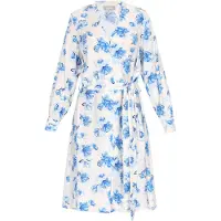 Usha Vestidos camiseiros azul / azul pastel / branco lã