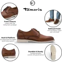 Tamaris Sapato com atacadores castanho