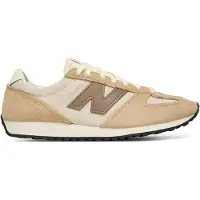 New Balance unisex. U471V1 Sapatilhas de pele 471 bege (45), Plano, Camurça, Cordão, Casual