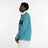 New Balance Camisa 'Rugby' azul / azul céu / branco
