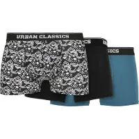 Urban Classics Boxers azul ciano / preto / branco