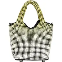 Mymo Malas de tiracolo amarelo limão / preto / prata