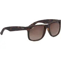 Ray-Ban - Marcas - Justin Classic Matte Rubber Black Dark Grey para Unissexo - Nylon - Preto