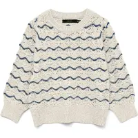 Vero Moda Pullover 'VMLEONOR' ecru / navy