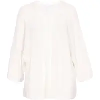 Usha WHITE LABEL Casaco de malha 'Minimalistic' offwhite