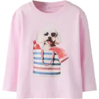 Name it Camisola 'NMFVotea' azul / cor-de-rosa / vermelho claro / branco
