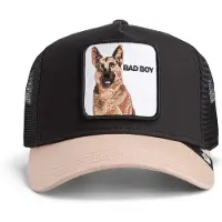 GOORIN BROS. Boné 'Gorra goorin bros negra pastor aleman bad boy' preto