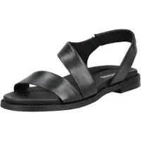 Pikolinos para mulher. W3E-0652 Sandálias de couro Navia preto (38), Plano, 1 a 3cm, Nenhum, Casual