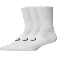 Asics unisex. 3033C298 Pack 3 Meias Crew branco (L), Homewear, Esportivo, Algodão