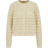 We fashion Casaco de malha amarelo claro