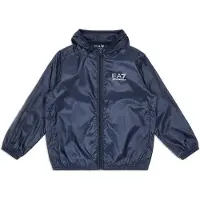 EA7 para menino. 7B000032_AF12981 Casaco Core Identity Boy em tecido técnico azul (10Años= 142cm), Casual, Poliéster, moda infantil
