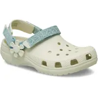 Crocs Tamancos Classic Denim Flower Adjustable Backstrap