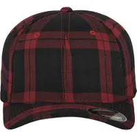 Flexfit Boné 'TARTAN PLAID' cinzento / bordeaux / preto