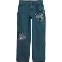 Desigual , calças de ganga patch disney, Homem, AlgodÃO, Azul, 28
