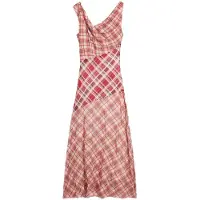 Desigual , vestido de alças aos quadrados, Mulher, PoliÉSter, Vermelho, XL