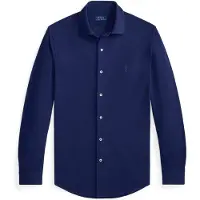 Ralph Lauren para homem. 710A12399002 Camisa ultraleve em piqué azul-marinho (S), Casual, Sapatos de Festa, Algodão, Clássico, Manga co