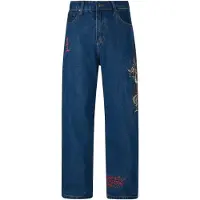 Ed Hardy Calças de ganga azul ganga / mistura de cores