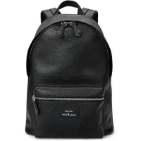 Ralph Lauren para homem. 405962456001 Mochila de couro granulado preto (OSFA), Casual, Pele