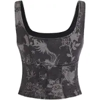Ed Hardy Top cinzento / cinzento denim