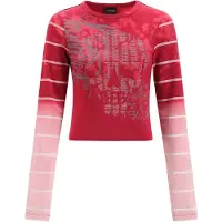 Ed Hardy Camisa cor-de-rosa / vermelho / branco