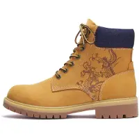 Ed Hardy Botas 'Dancing Dragon' navy / castanho claro